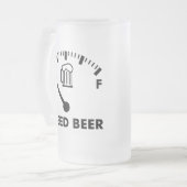 Ik heb bier grappig feestglas nodig matglas bierpul (Voorkant links)