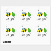 Ik heb bijenblad in je ronde sticker (Vel)