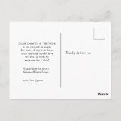 Ik heb Bird house Moving Notice Briefkaart (Achterkant)