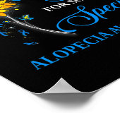 Ik heb blauw Draag voor Alopecia Awareness Sunflow Poster (Hoek)