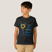 Ik heb blauw Draag voor Alopecia Awareness Sunflow T-shirt (Voorkant volledig)