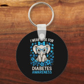 Ik heb blauw Draag voor Diabetes Awareness - Eleph Sleutelhanger (Voorkant)
