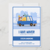 Ik Heb Blauwe Auto Op De Weg Verhuisd Aankondiging (Voorkant)