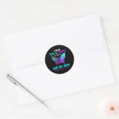 Ik heb Blauwgroen en Paars Draag ter nagedachtenis Ronde Sticker (Envelop)