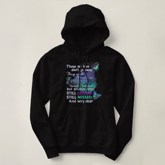 Ik heb Blauwgroen en Paars Draag voor iemand die i Hoodie (Design voorkant)