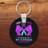 Ik heb Blauwgroen Paars Draag ter nagedachtenis aa Sleutelhanger (Voorkant)