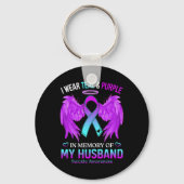 Ik heb Blauwgroen Paars Draag ter nagedachtenis aa Sleutelhanger (Achterkant)