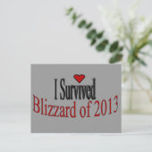 Ik heb Blizzard 2013 Briefkaart overleefd (Staand voorkant)