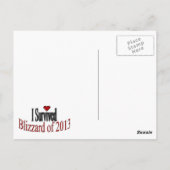Ik heb Blizzard 2013 Briefkaart overleefd (Achterkant)