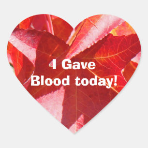 Ik heb bloed gegeven vandaag stickers bloeddonoren