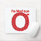 Ik heb bloedgroep O negatief Muismat (Met muis)