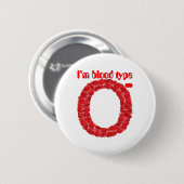Ik heb bloedgroep O negatief Ronde Button 5,7 Cm (Voorkant /achterkant)