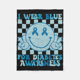 Ik heb Blue Draag voor diabetesbewustzijn Maand Sm Fleece Deken
