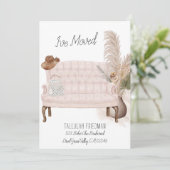 Ik heb Boho Chic Elegant Living Room Moving Aankondiging (Staand voorkant)