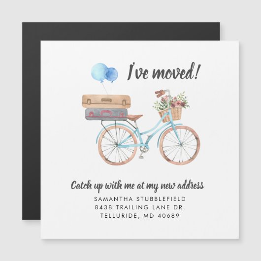 Ik heb Boho Chic Moving Aankondiging van het Adres (Voorkant / Achterkant)