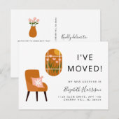 Ik heb Boho Chic Terracotta Moving Aankondigingskaart (Voorkant / Achterkant)