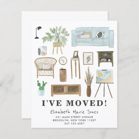 Ik heb Boho Home Budget Moving Aankondiging verpla (Voorkant / Achterkant)