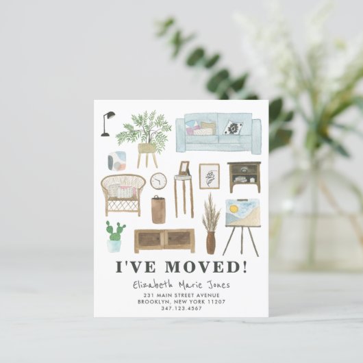 Ik heb Boho Home Budget Moving Aankondiging verpla (Staand voorkant)