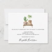 Ik heb Boho Planten Moving Announcement verplaatst (Achterkant)