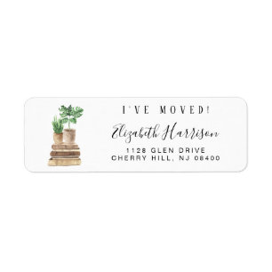 Ik heb Boho Planten Return Address Label verplaats