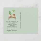 Ik heb Boho Planten Sage Green Moving Aankondigingskaart (Achterkant)