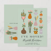 Ik heb Boho Planten Sage Green Moving Aankondigingskaart (Voorkant / Achterkant)