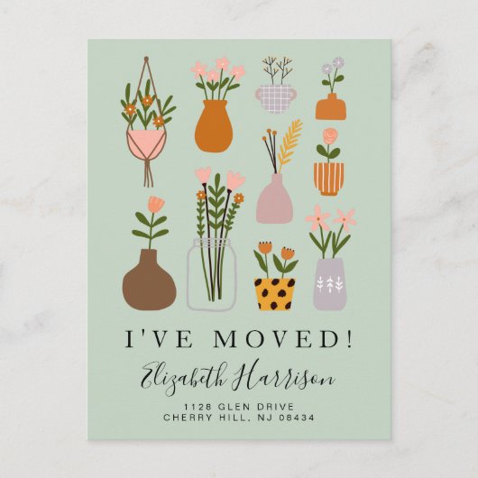 Ik heb Boho Planten Sage Green Moving Aankondigingskaart (Voorkant)