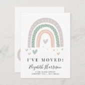 Ik heb Boho Rainbow Sage Moving Aankondigingskaart (Voorkant / Achterkant)