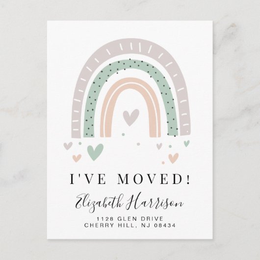 Ik heb Boho Rainbow Sage Moving Aankondigingskaart (Voorkant)