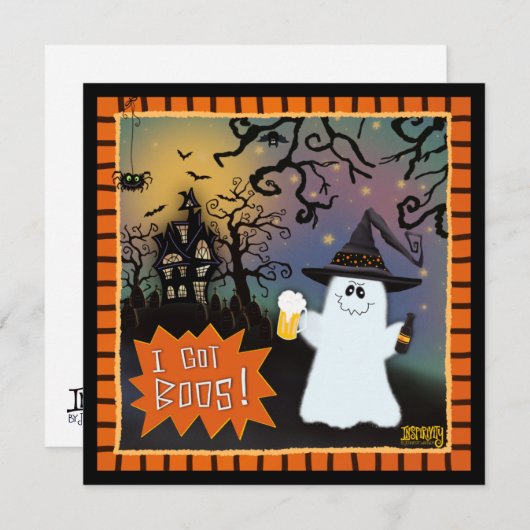 Ik heb Boos Leuke Ghost Inspirivity Halloween Feestdagenkaart (Voorkant / Achterkant)
