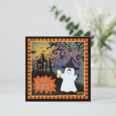 Ik heb Boos Leuke Ghost Inspirivity Halloween Feestdagenkaart (Staand voorkant)