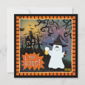 Ik heb Boos Leuke Ghost Inspirivity Halloween Feestdagenkaart (Voorkant)