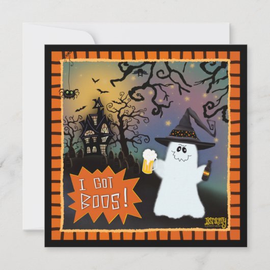 Ik heb Boos Leuke Ghost Inspirivity Halloween Feestdagenkaart (Voorkant)