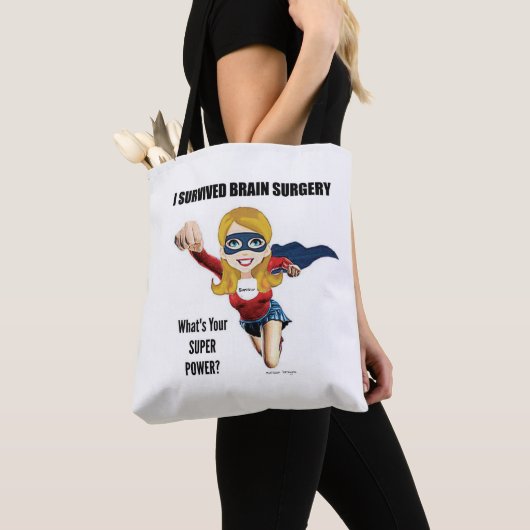 IK HEB BRAINSURGERY OVERLEVEN. WAT IS JE SUPER POW TOTE BAG (Dichtbij)