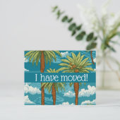 Ik heb Breezy Palm Trees aankondiging verplaatst Briefkaart (Staand voorkant)