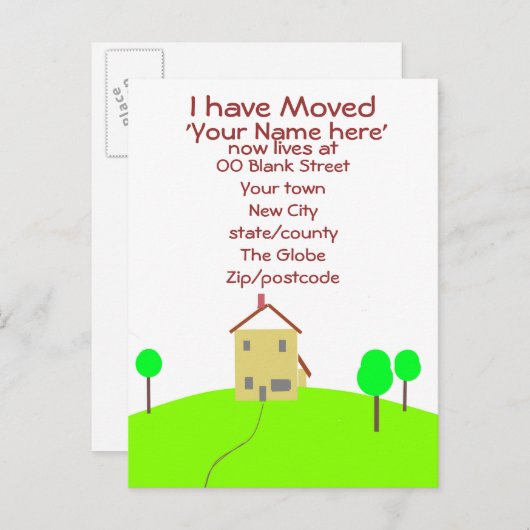 Ik heb briefkaart aangepast (Voorkant / Achterkant)