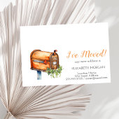 Ik heb brievenbusbloemen verplaatst aankondigingskaart