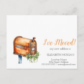 Ik heb  brievenbusbloemen verplaatst aankondigingskaart (Voorkant)