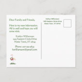 Ik heb budget Flamingo kerstboom verplaatst Aankondigingskaart (Achterkant)