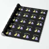 Ik heb Buns Hun Funny Bunny Rabbit Pun Dark BG Cadeaupapier (Uitgerold)