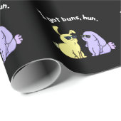 Ik heb Buns Hun Funny Bunny Rabbit Pun Dark BG Cadeaupapier (Rol Hoek)