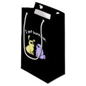 Ik heb Buns Hun Funny Bunny Rabbit Pun Dark BG Klein Cadeauzakje (Voorkant Gekanteld)