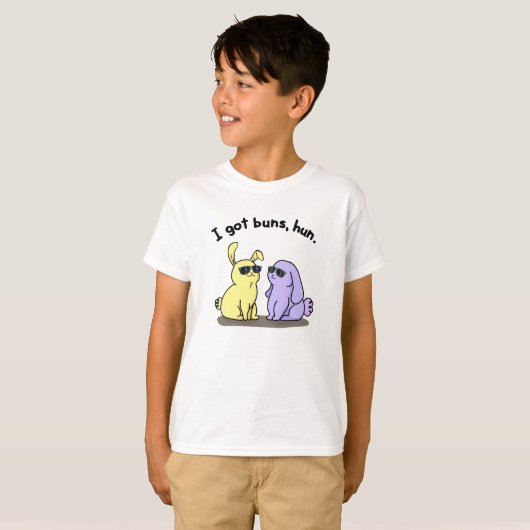 Ik heb Buns Hun Funny Bunny Rabbit Pun T-shirt (Voorkant volledig)