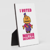 Ik heb burgemeester McCheese gestemd Fotoplaat (Zijkant)
