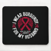 Ik heb Burgundy Draag voor mijn man, de sikkelcela Muismat (Voorkant)