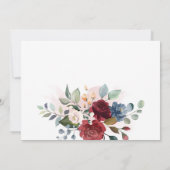 Ik heb Burgundy Floral Botanical Moving bezocht Aankondiging (Achterkant)