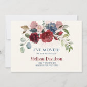 Ik heb Burgundy Floral Botanische Aankondiging ver (Voorkant)