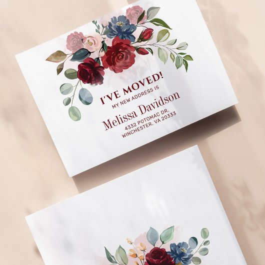 Ik heb Burgundy Floral Botanische Aankondiging ver