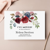 Ik heb Burgundy Floral Moving Announcement verplaa