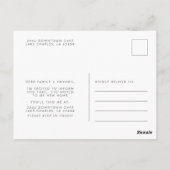 Ik heb Burgundy Floral Moving Announcement verplaa Briefkaart (Achterkant)